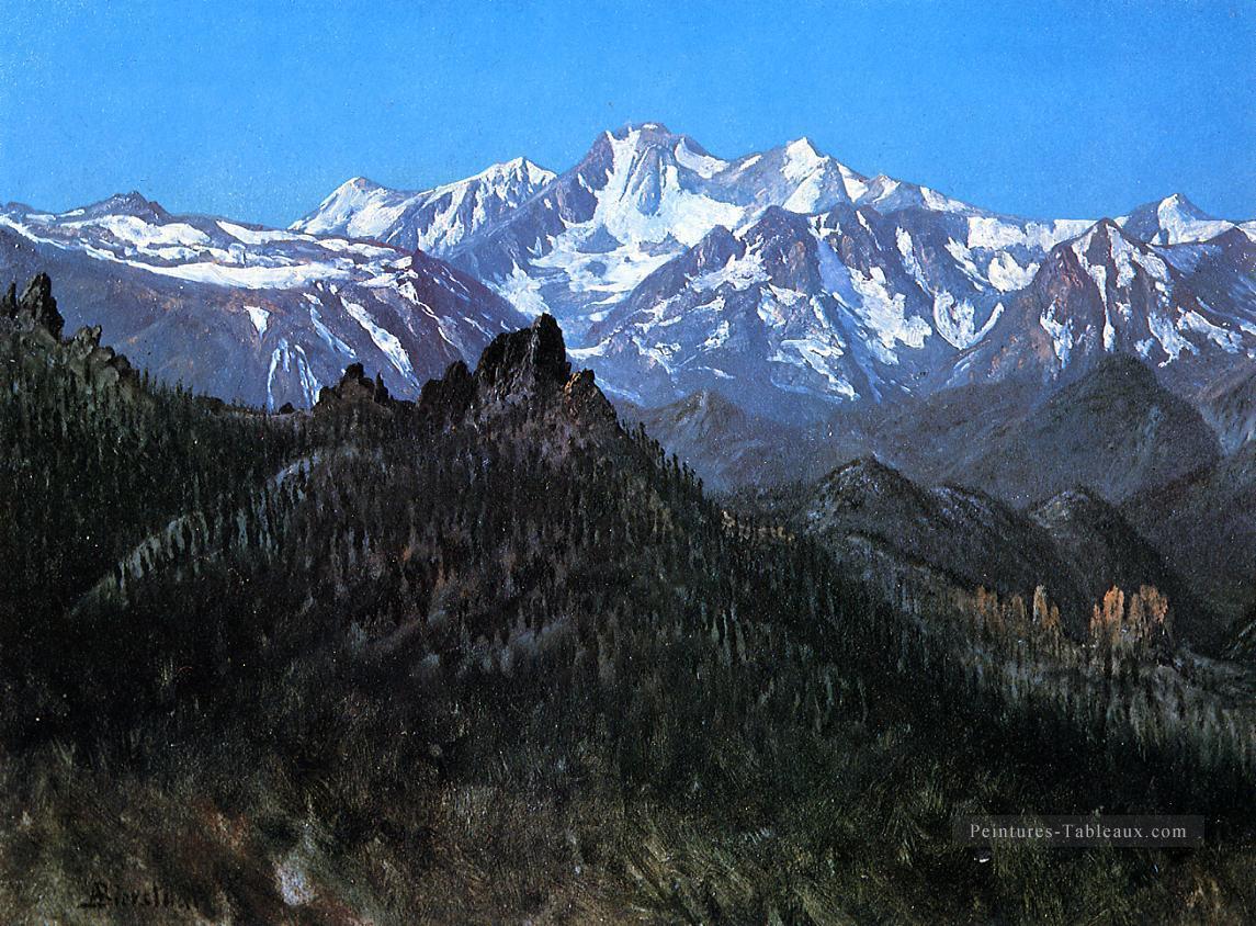 Sierra Nevada aka De la tête de la rivière Carson Albert Bierstadt Montagne Peintures à l'huile